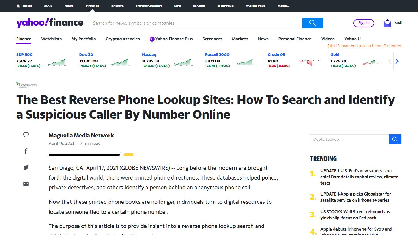 The Best Reverse Phone Lookup Sites: How To Search and ... - Yahoo!